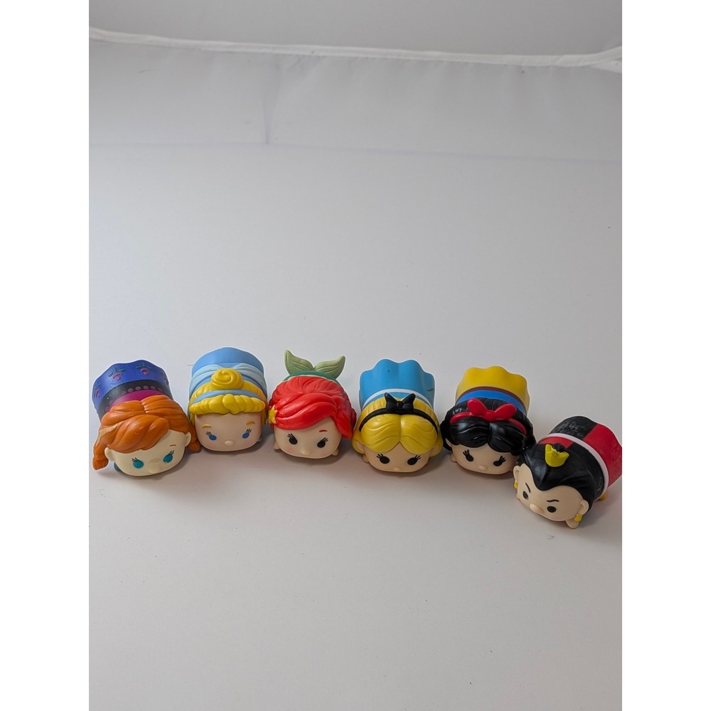 Disney Princess Tsum Tsum Vinyl Figure Lot of 6 Anna Ariel Snow White Evil Queen - Picture 6 of 8